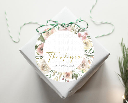 Editable Secret Garden Thank You Tags Wildflower Thank You Gift Tags Pastel