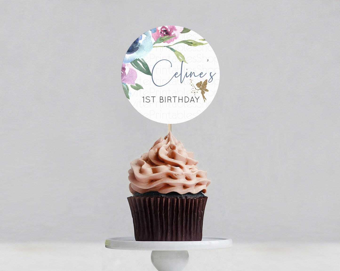 Fairy Cupcake Toppers Pastel Fairy Cupcake Toppers Fairy Floral Garden Cupcake Topper Enchanted Garden Floral Butterfly Party Decor D10188