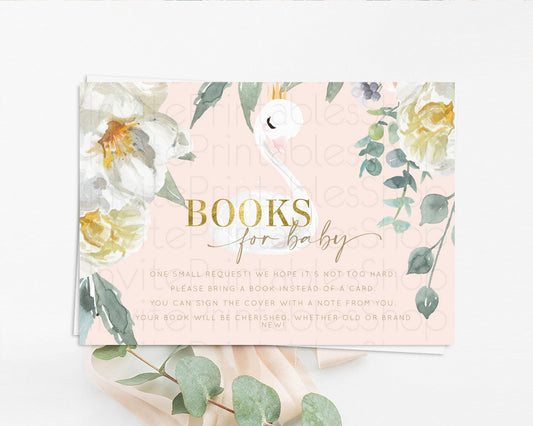 Editable Swan Books For Baby Card Swan Princess Ballet Book Insert Enchanted