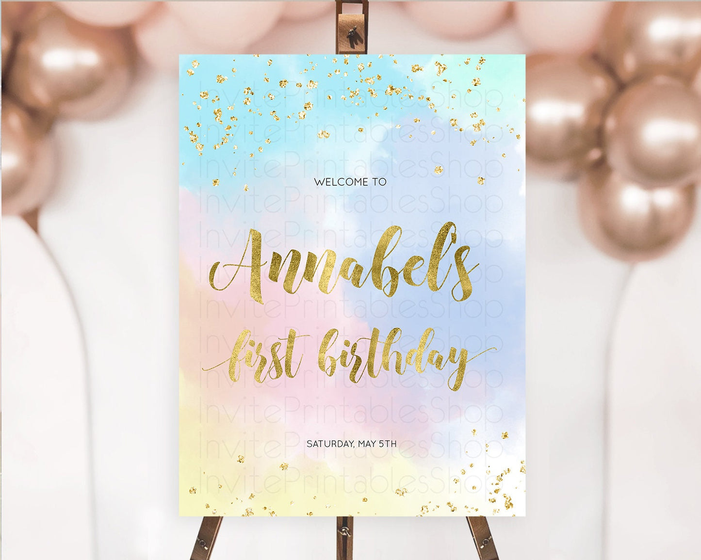 Editable Pastel Welcome Sign Pastel Rainbow Welcome Sign Colorful Rainbow Co