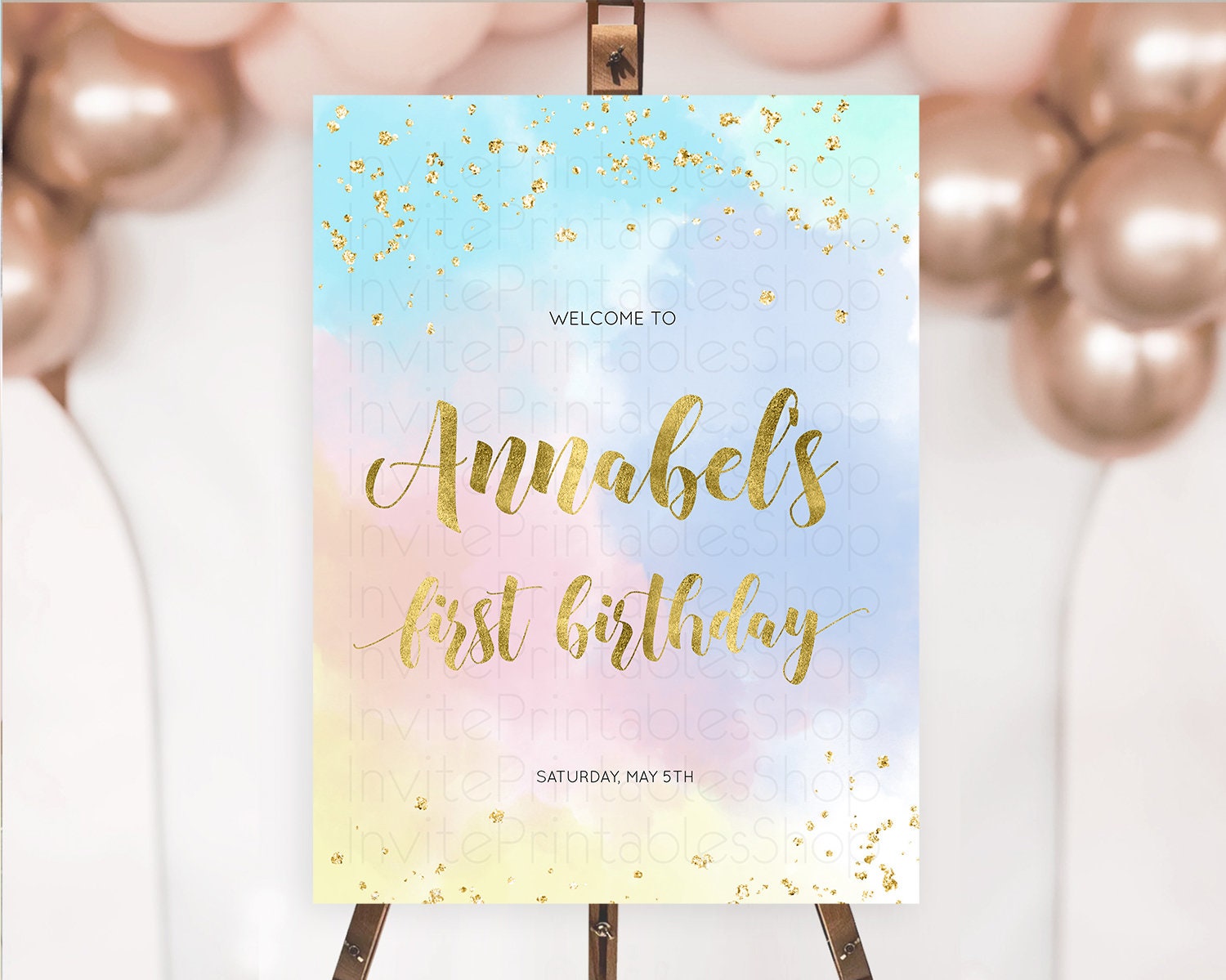 Editable Pastel Welcome Sign Pastel Rainbow Welcome Sign Colorful Rainbow Co
