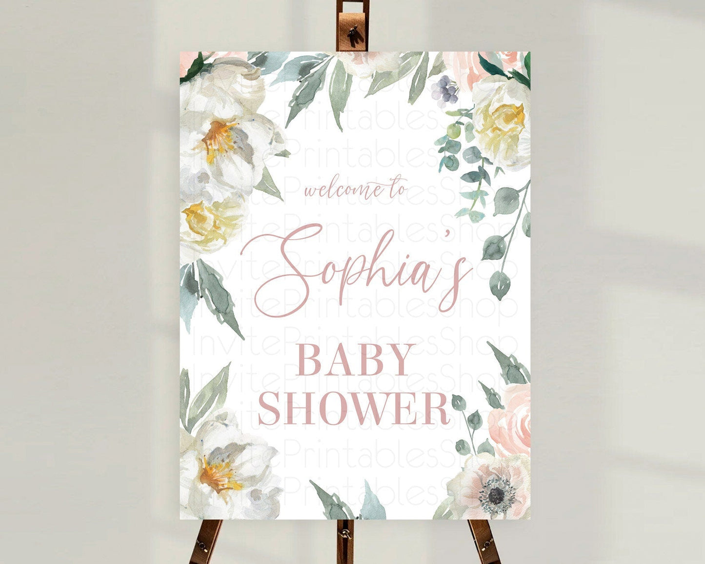 Secret Garden Baby Shower Welcome Sign Wildflower Welcome Board Pastel Flower Garden Welcome Poster Boho Wildflower Welcome Sign D10121