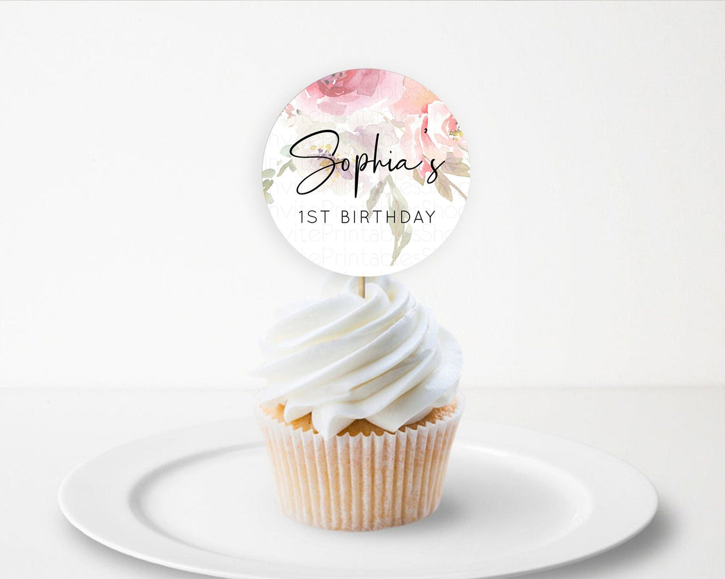 Secret Garden Cupcake Toppers Wildflower Cupcake Toppers Pastel Flowers Cupcake Toppers Enchanted Garden Boho Floral First Birthday D10243
