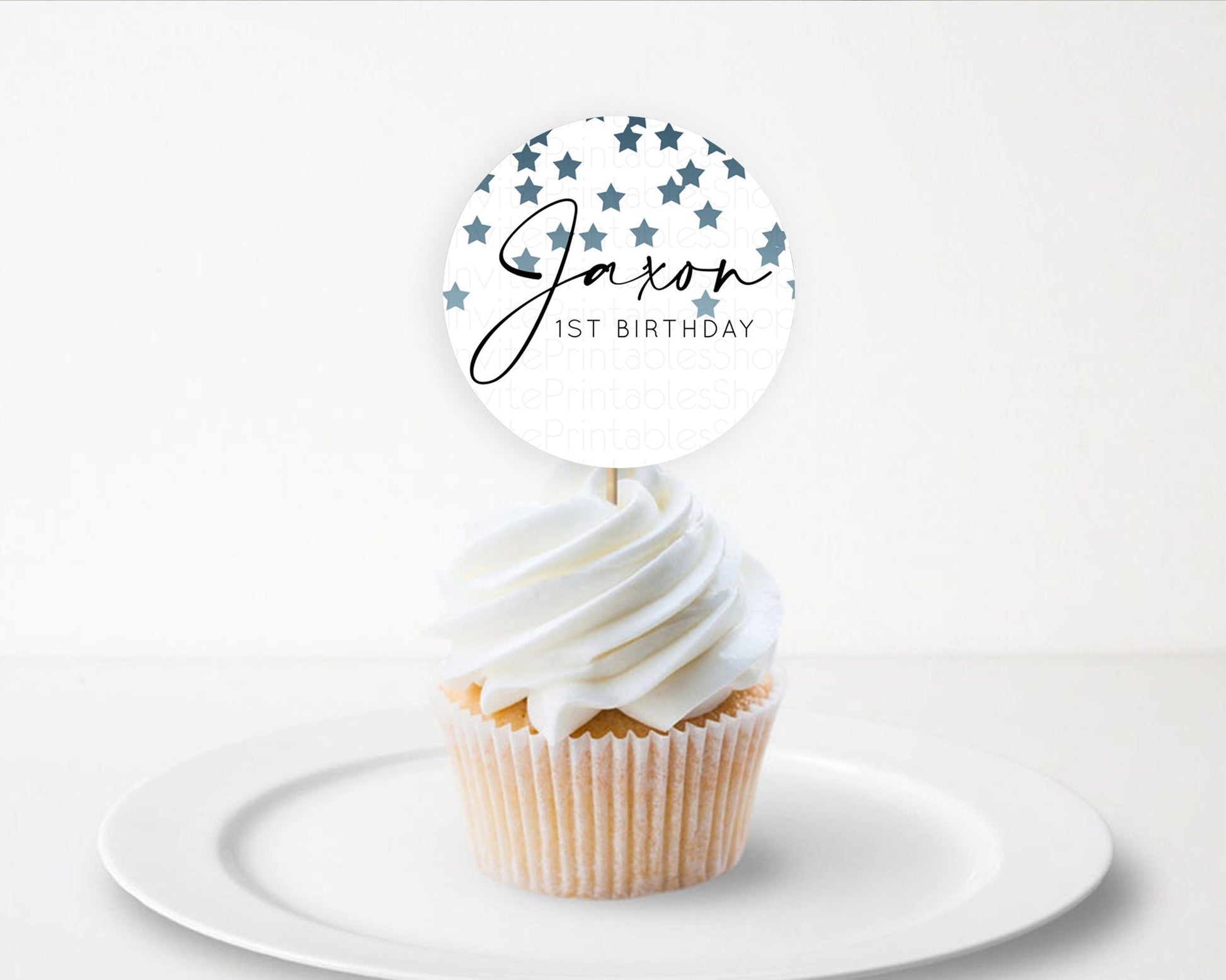 Editable Star Cupcake Toppers Pastel Stars Cupcake Toppers Shooting Star Spr