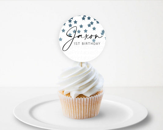Editable Star Cupcake Toppers Pastel Stars Cupcake Toppers Shooting Star Spr
