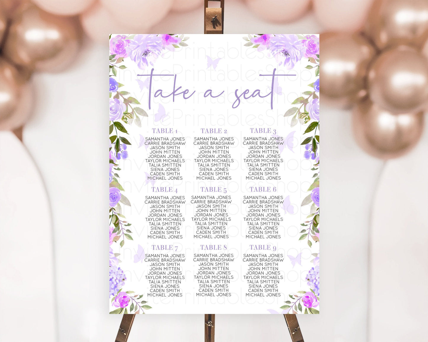 Secret Garden Seating Chart Wildflower Seating Chart Pastel Flowers Seating Chart Enchanted Garden Boho Floral Take A Seat Décor D10719