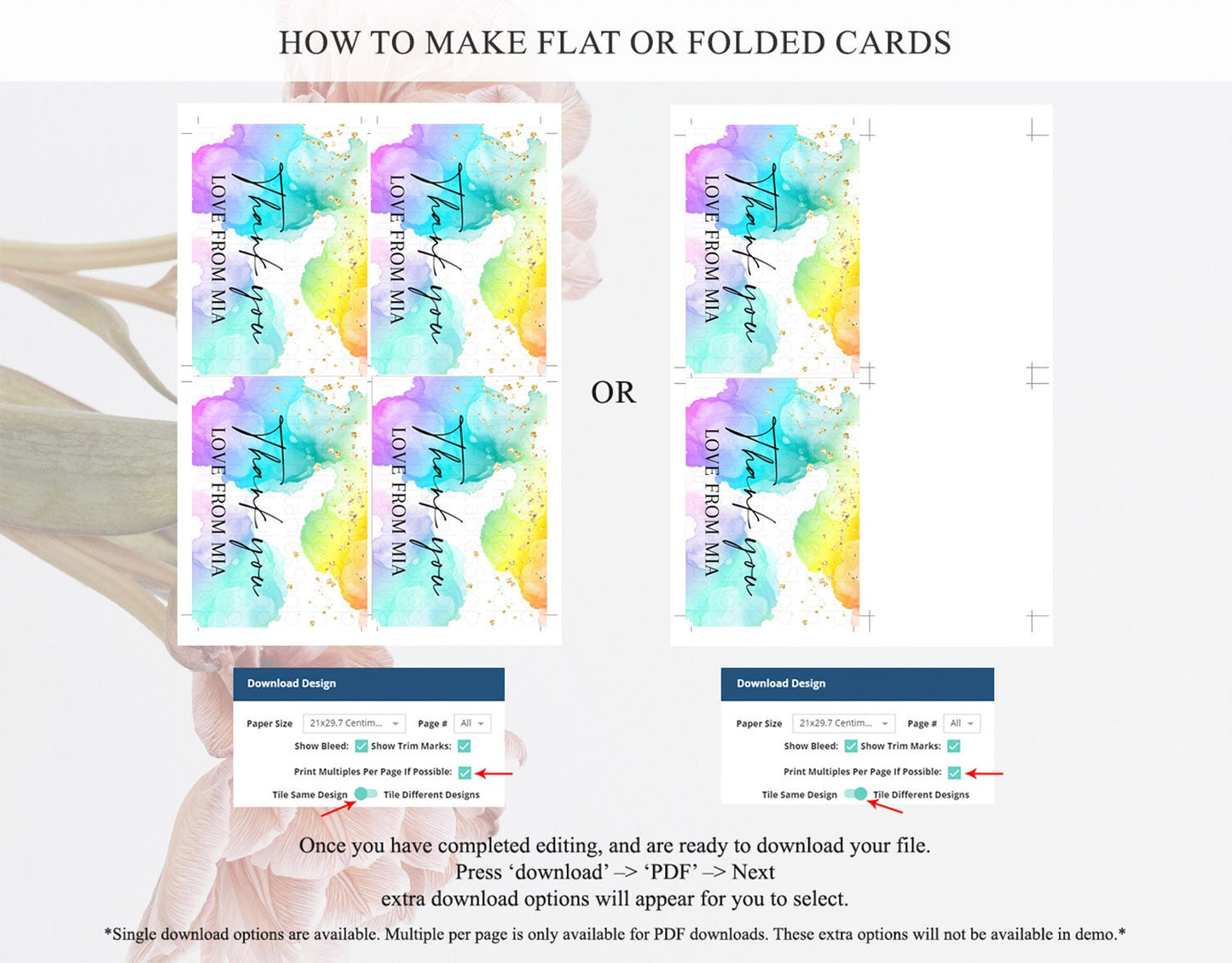 Pastel Thank You Rainbow Thank You Card Colorful Pastel Birthday Thank You Card Confetti Watercolor Pastel Teacher Thank You Cards D10213