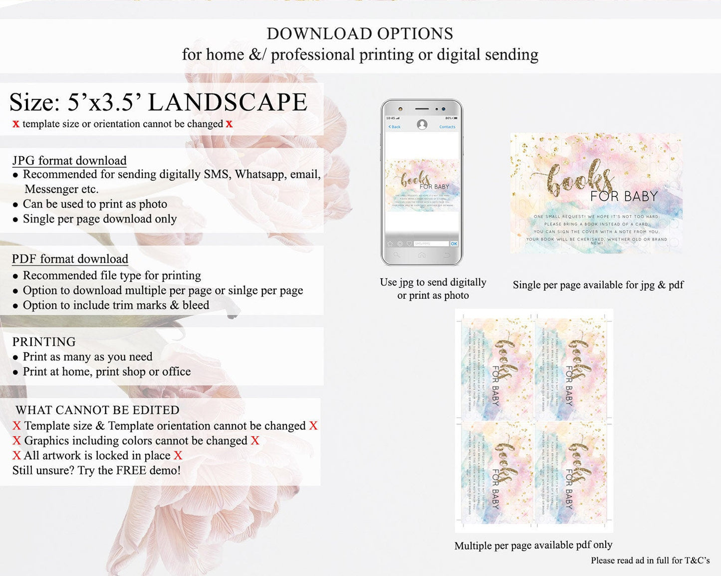 Pastel Books For Baby Card Pastel Rainbow Book Insert Colorful Ombre Watercolor Book Card Confetti Glitter Baby Book Poem Request D10264