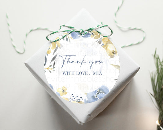 Editable Secret Garden Thank You Tags Wildflower Thank You Gift Tags Pastel
