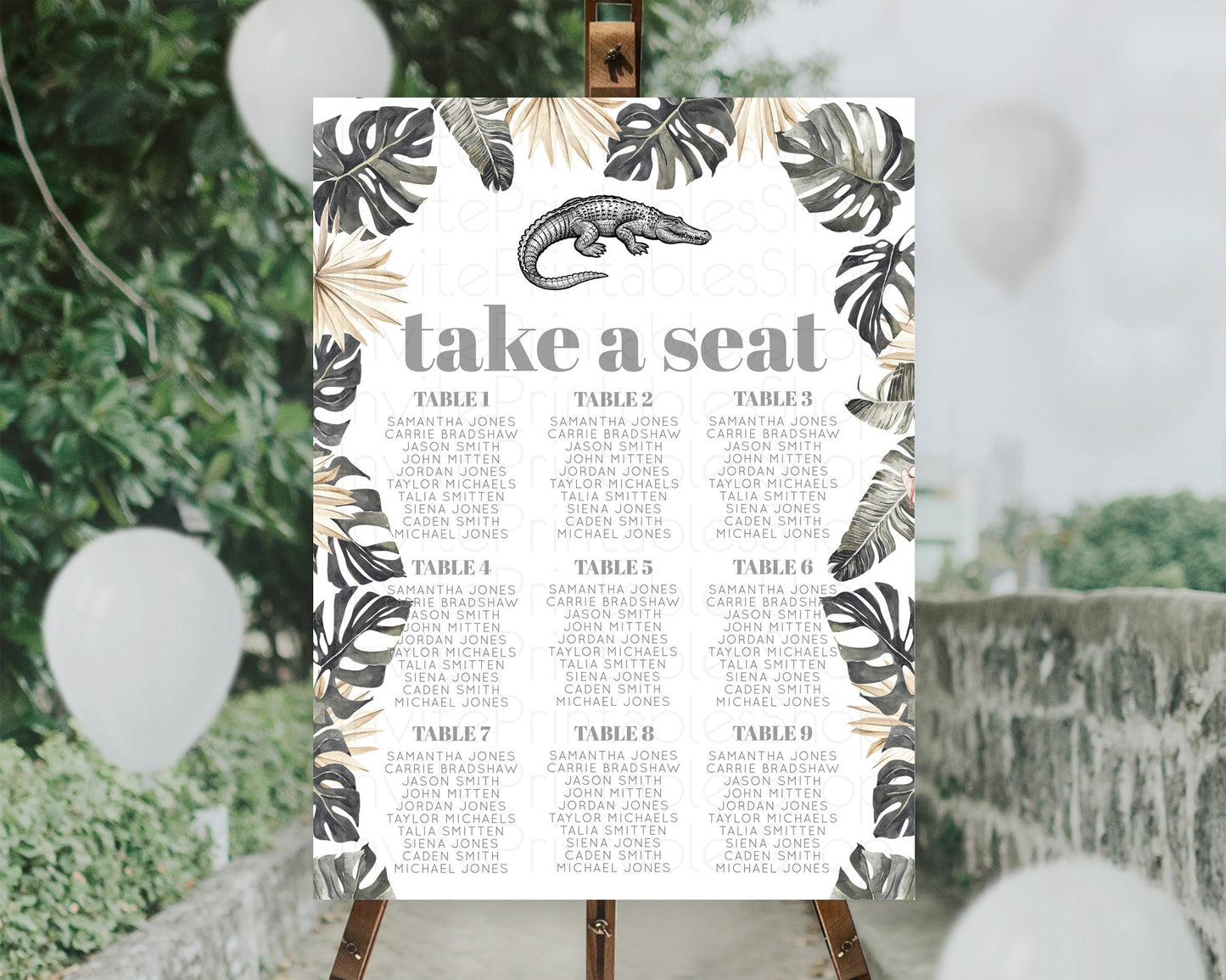 Editable Crocodile Seating Chart Alligator Seating Chart Later Alligator Bir