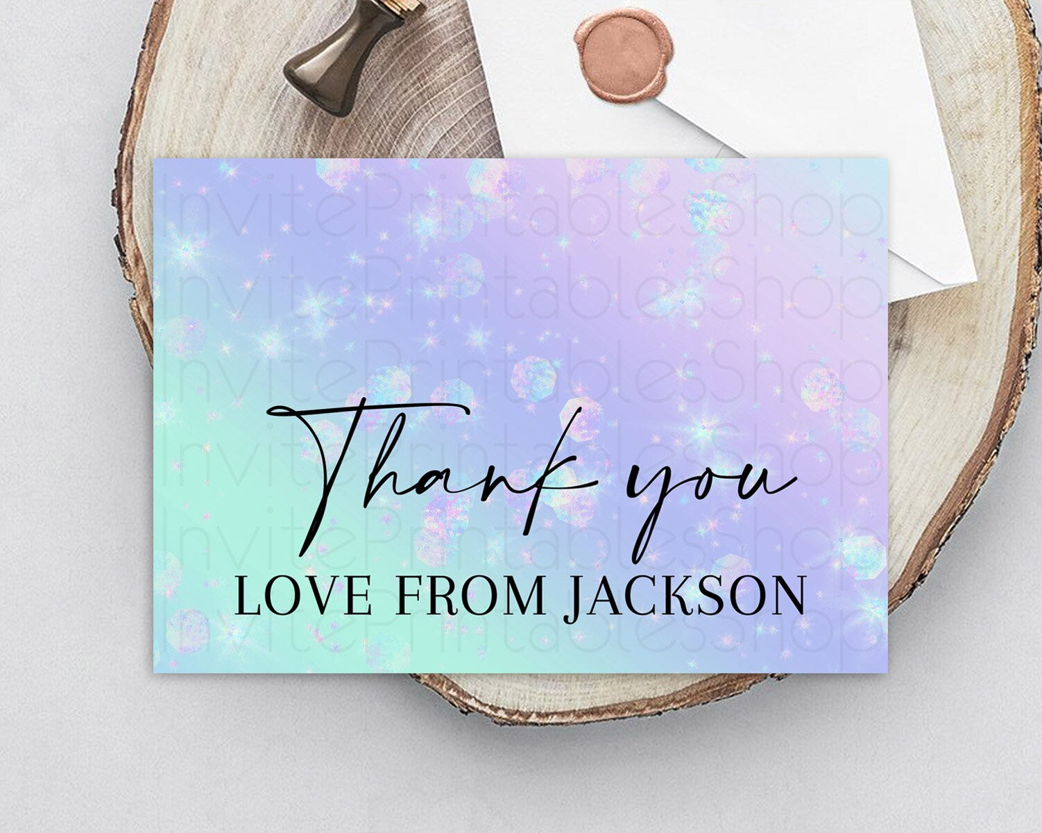 Editable Pastel Thank You Rainbow Thank You Card Colorful Pastel Birthday Th