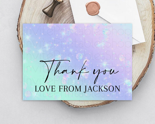 Editable Pastel Thank You Rainbow Thank You Card Colorful Pastel Birthday Th