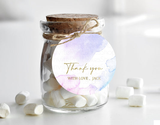 Editable Pastel Thank You Tags Rainbow Thank You Gift Tags Colorful Pastel F