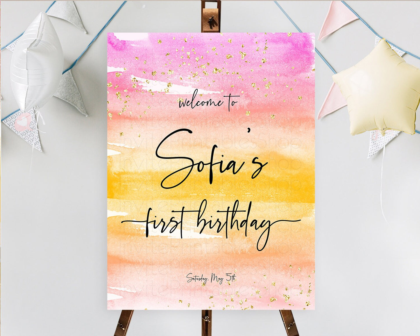 Editable Pastel Welcome Sign Pastel Rainbow Welcome Sign Colorful Rainbow Co