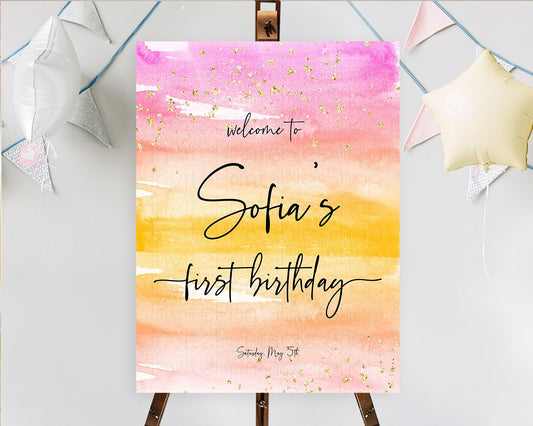 Editable Pastel Welcome Sign Pastel Rainbow Welcome Sign Colorful Rainbow Co