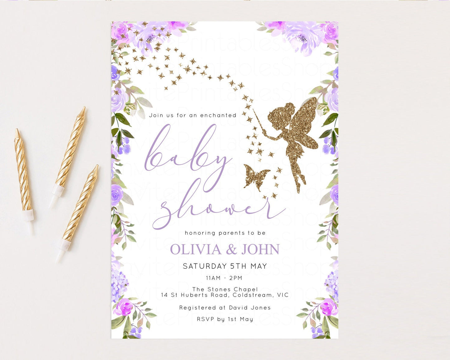 Fairy Baby Shower Invitation Enchanted Forest Baby Shower Secret Garden Shower Whimsical Floral Shower Boho Botanical High Tea Party D10910