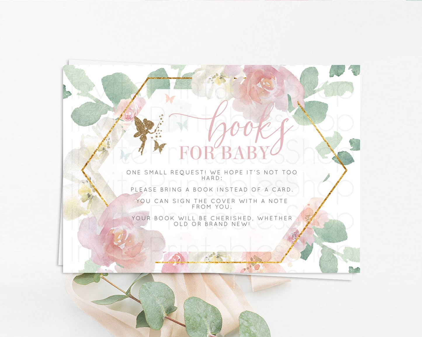 Editable Fairy Books For Baby Card Fairy Book Insert Enchanted Garden Fairy