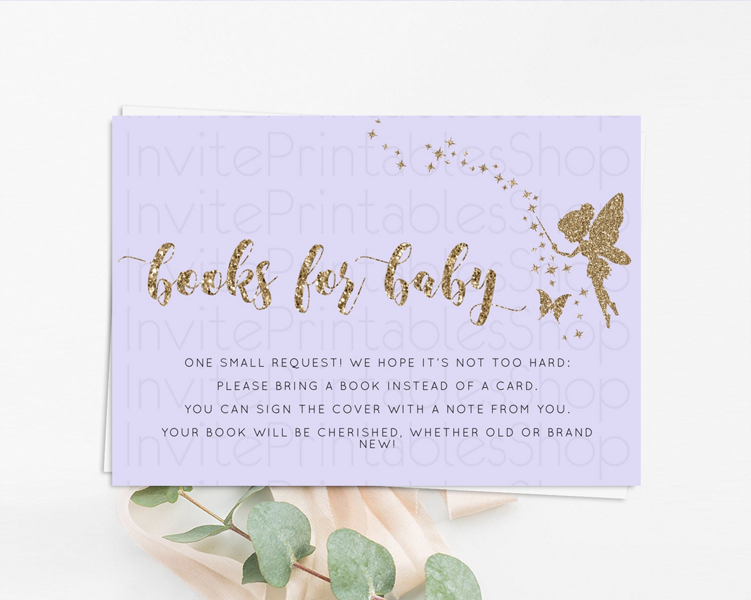Editable Fairy Books For Baby Card Fairy Book Insert Enchanted Garden Fairy