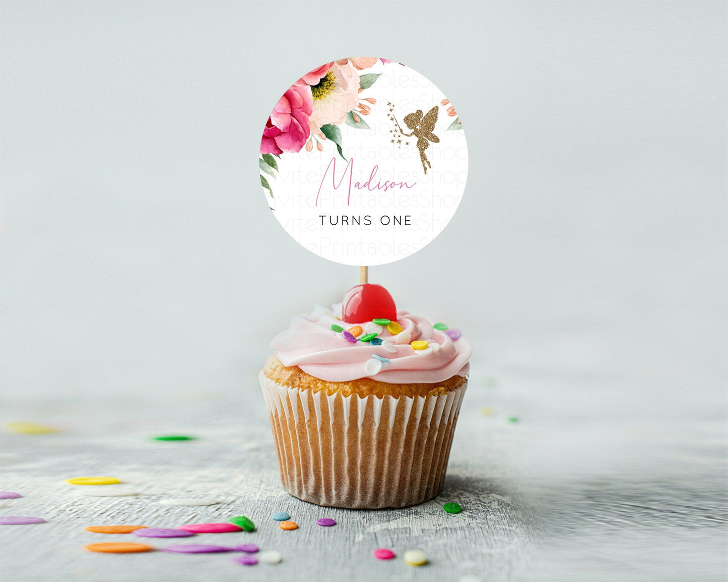 Fairy Cupcake Toppers Pastel Fairy Cupcake Toppers Fairy Floral Garden Cupcake Topper Enchanted Garden Floral Butterfly Party Decor D10883