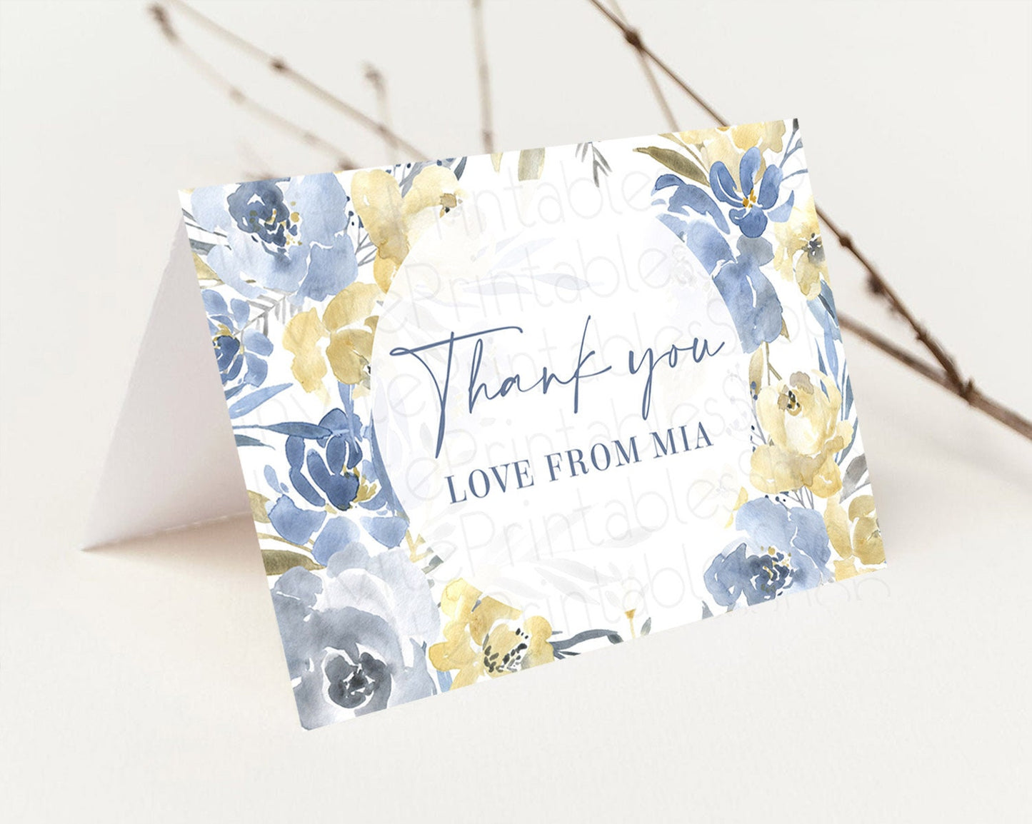 Secret Garden Thank You Wildflower Thank You Card Pastel Flower Garden Birthday Thank You Card Boho Floral Teacher Thank You Card D10189