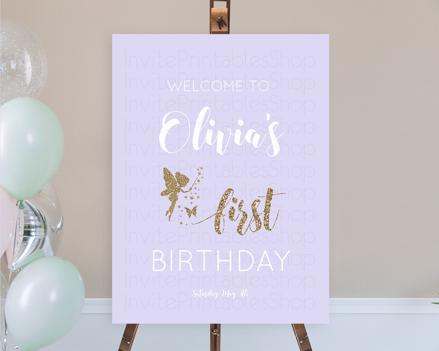 Editable Fairy Welcome Sign Fairy Welcome Board Enchanted Garden Pastel Flor