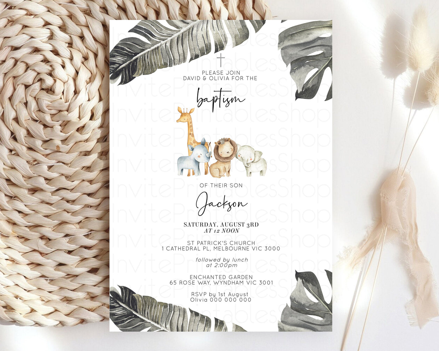 Baptism Invitation Christening Invitation Holy Communion Invite