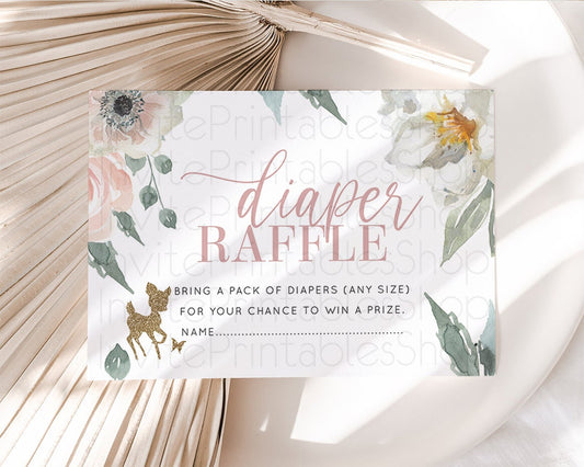 Editable Diaper Raffle Diaper Request Diaper Insert Card Baby Shower Diaper