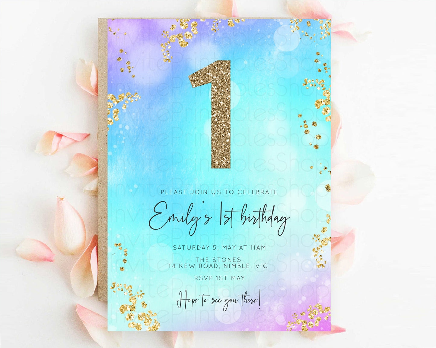 Mermaid Birthday Invitation Mermaid Invitation Rainbow Fish Under The Sea Colorful Pastel Mermaid Pool Party 2nd 1st First Birthday D10573