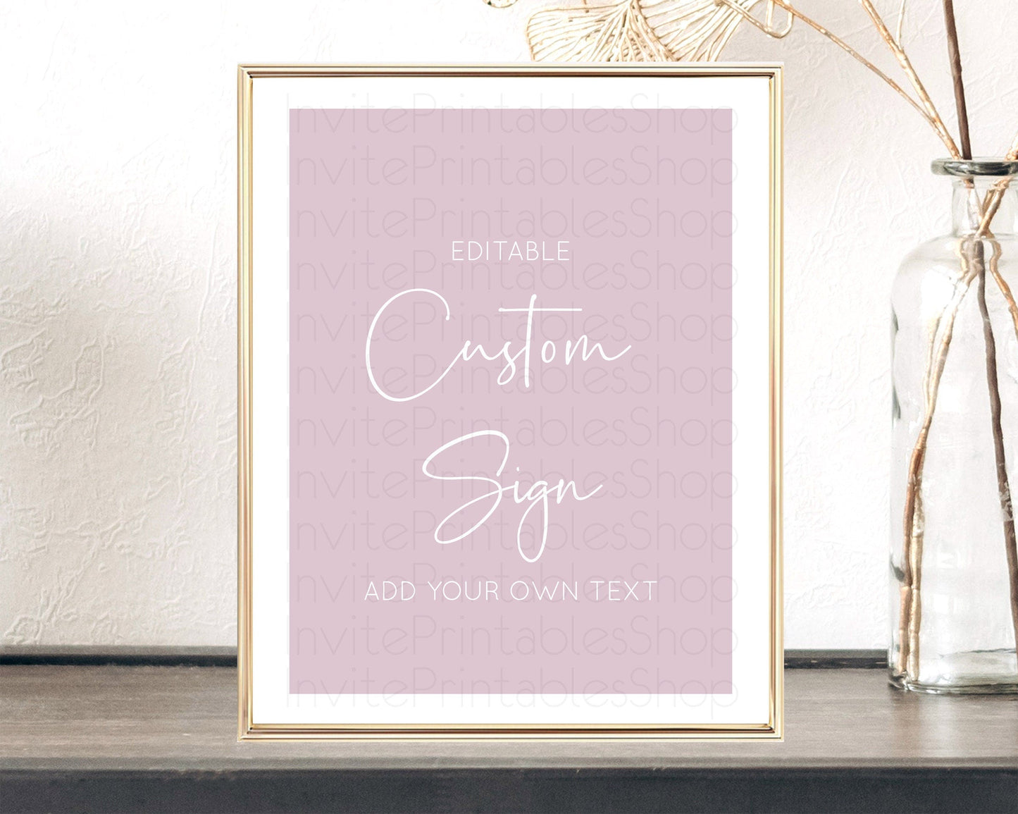 Minimalist Pink Sign Pink Table Sign Decor Simple Modern Pink Party Theme For 1st Birthday Baptism Baby Shower Wedding Bridal Shower D10940