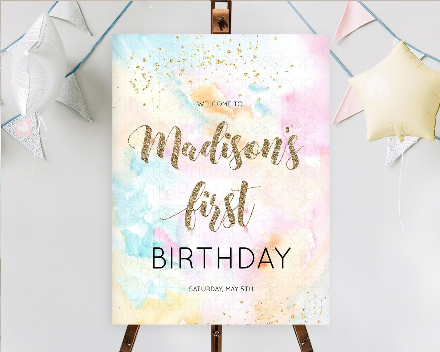 Editable Pastel Welcome Sign Pastel Rainbow Welcome Sign Colorful Rainbow Co