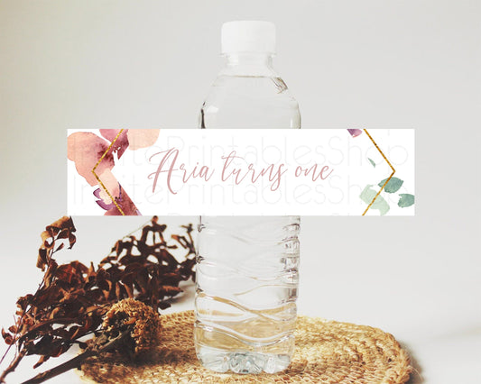 Editable Wildflower Water Label Template Secret Garden Water Label Pastel Fl