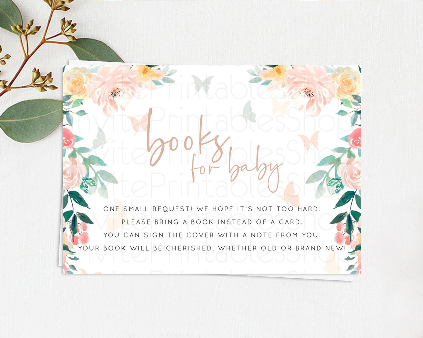 Secret Garden Books For Baby Card Boho Wildflower Book Insert Pastel Flower Garden Baby Shower Card Flower Guests Book Poem Request D10706