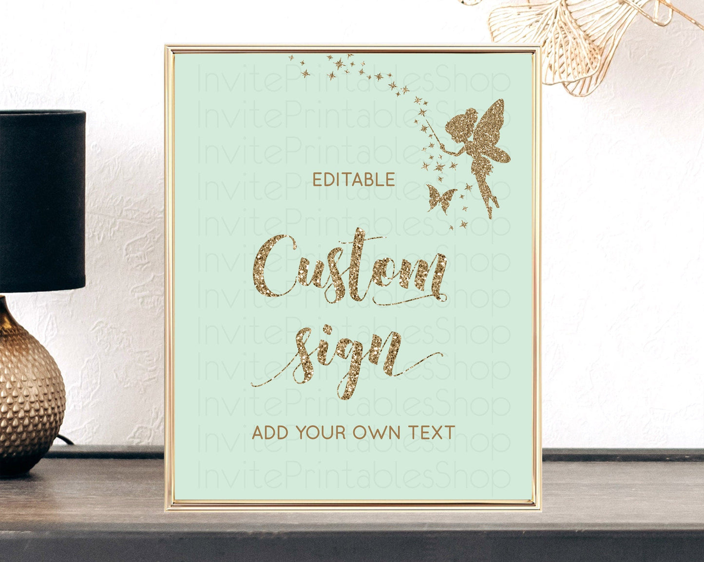 Fairy Sign Enchanted Garden Table Sign Decor Pastel Floral Butterfly Party Secret Garden Birthday Baptism Baby Shower Bridal Shower D10908