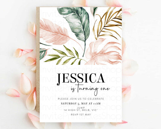 Editable Tropical Invitation Tropical Birthday Invitation Tropical Floral In
