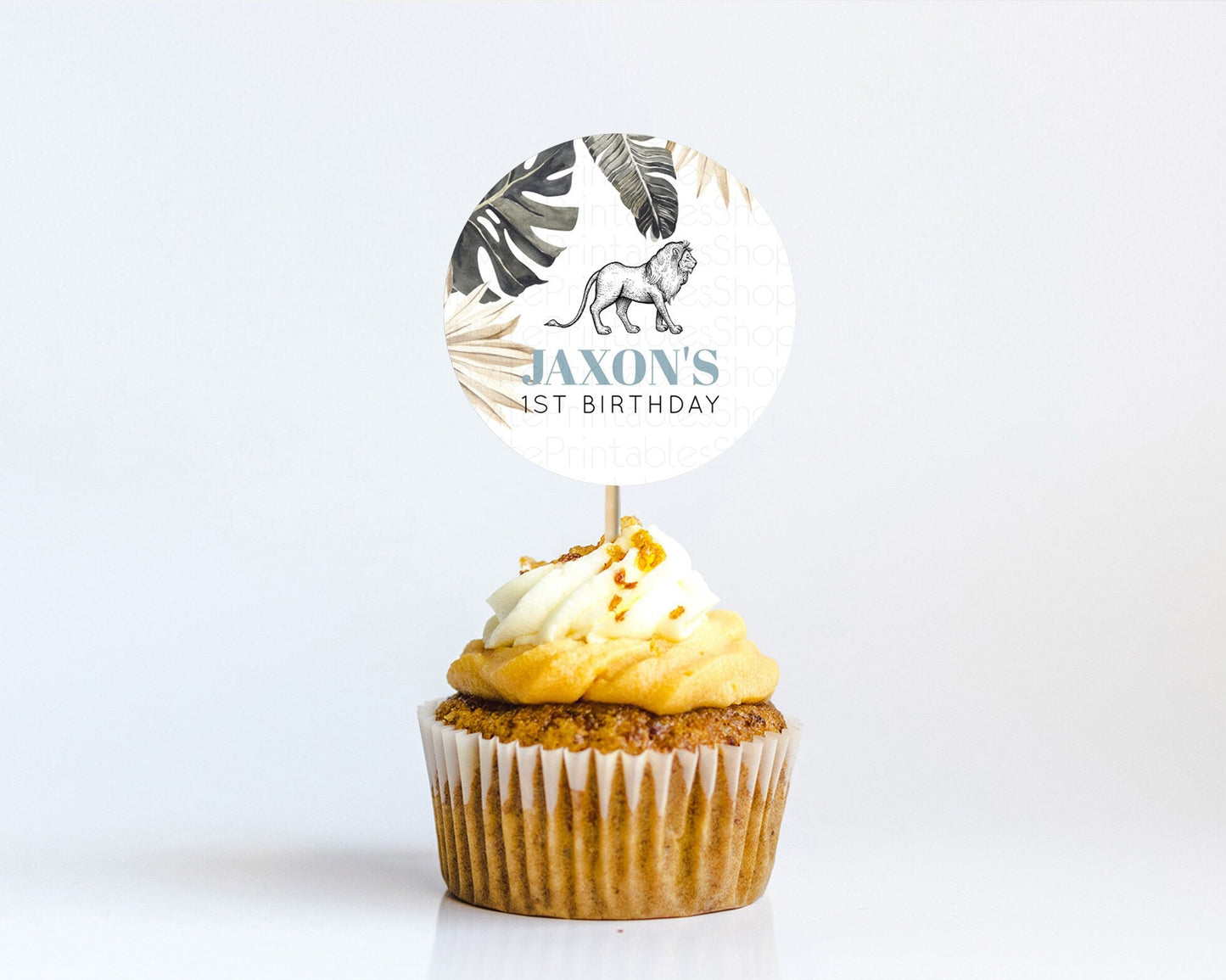 Lion Cupcake Toppers Safari Lion Cupcake Toppers Modern Lion Party Decor Safari Adventure Party Minimalist Lion First Birthday Decor D10807