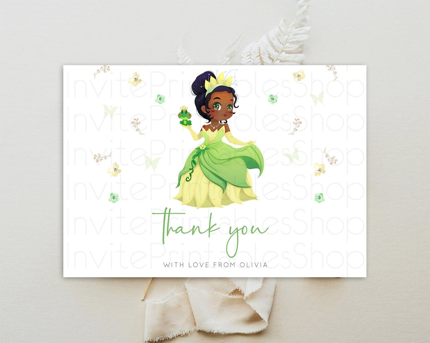 Princess Thank You Castle Thank You Card Secret Garden Birthday Thank You Card Enchanted Castle Pastel Floral Teacher Thank You Card D10348