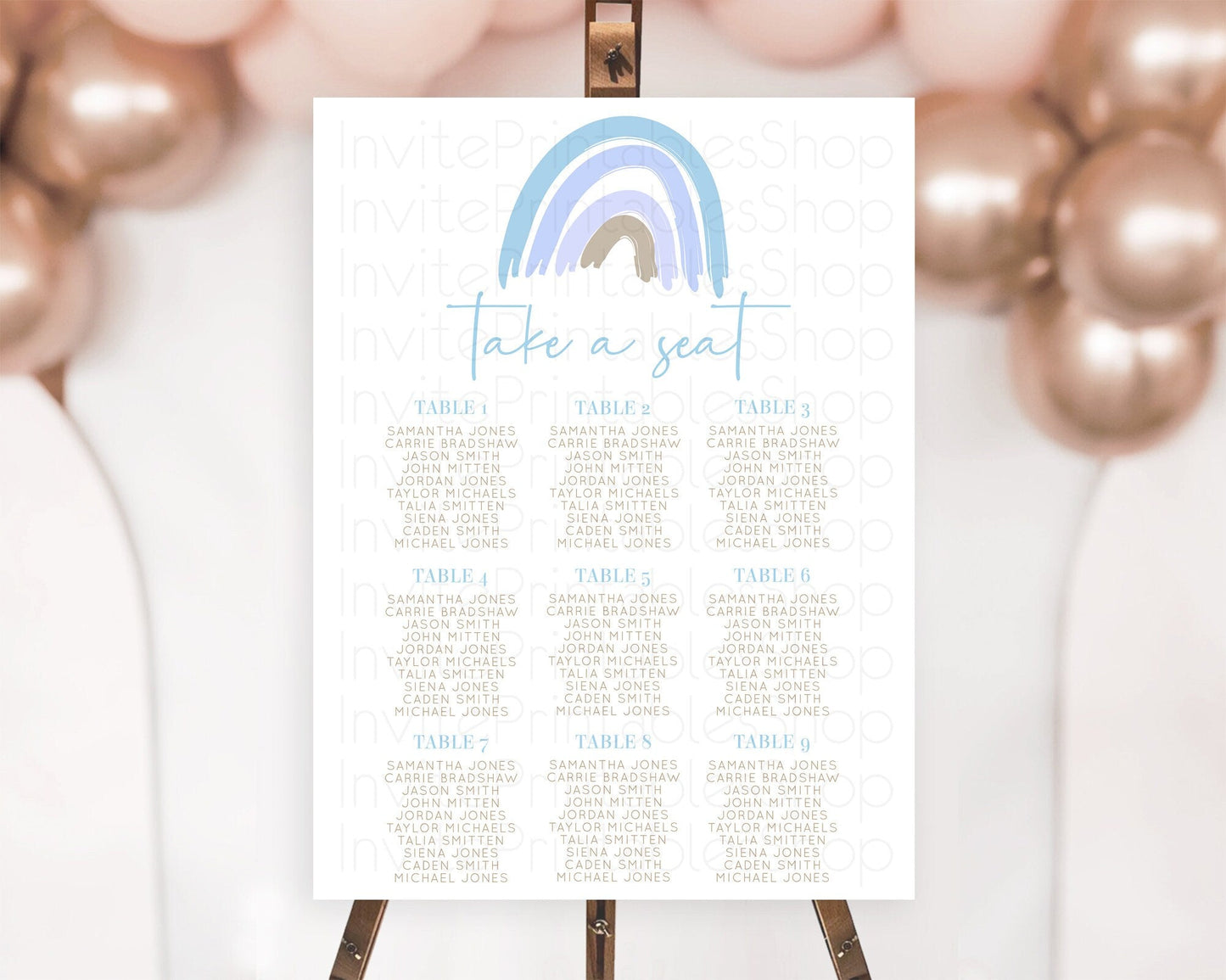 Pastel Rainbow Seating Chart Boho Rainbow Seating Chart Rainbow Seating Chart Pastel Seating Chart Boho Rainbow Seating Sign D10352