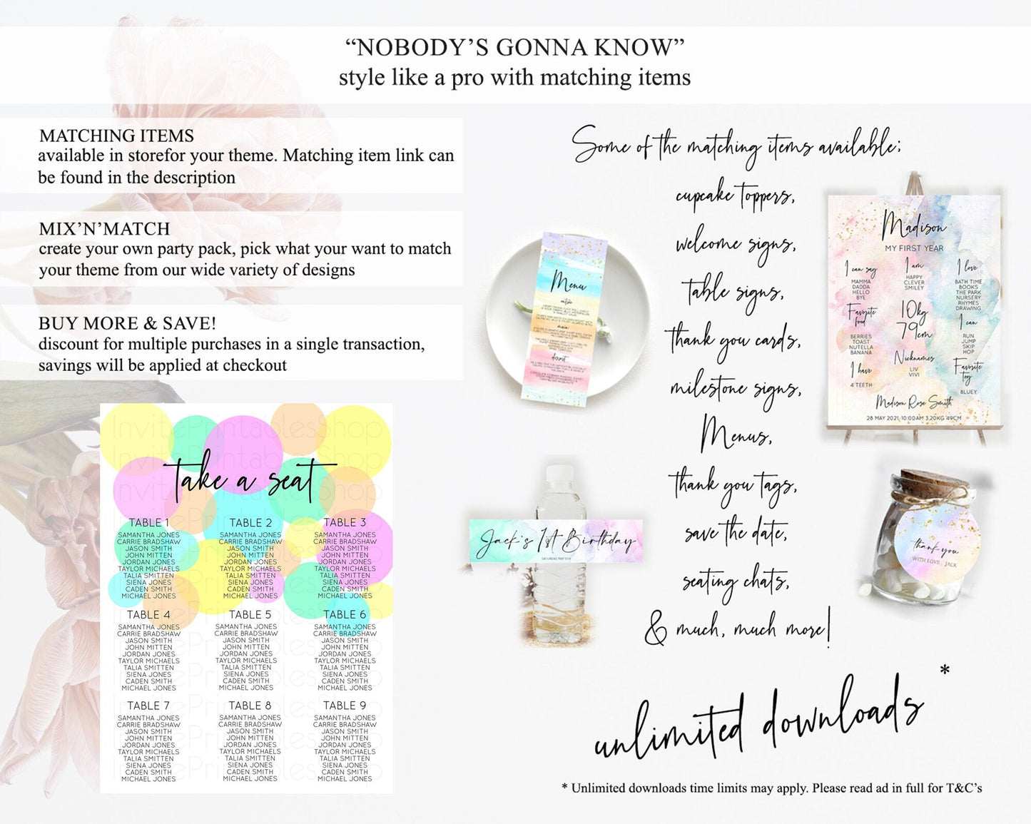 Pastel Seating Chart Pastel Confetti Seating Chart Bubbles Sprinkles Seating Sign Colorful Rainbow Decor Confetti Seating Board D10410