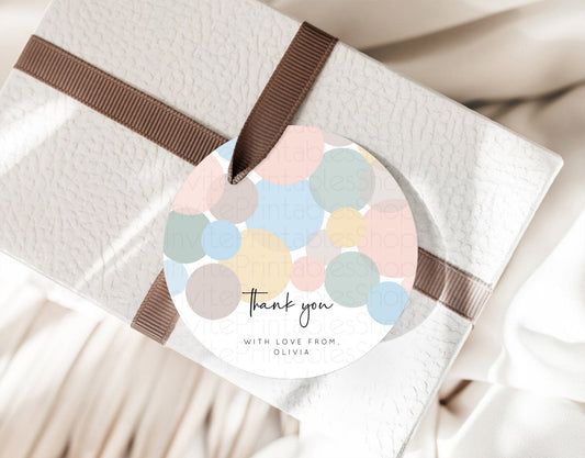 Editable Rainbow Thank You Tags Pastel Thank You Gift Tags Pastel Rainbow Fa