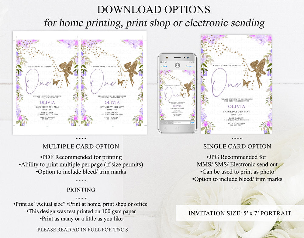 Fairy Birthday Invitations Garden Fairy Invites Enchanted Garden Birthday Invites Secret Birthday Invitation Floral Fairy Garden Invites 47