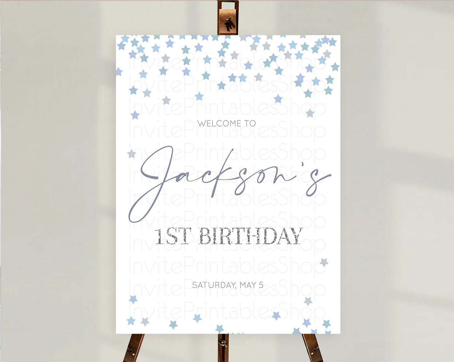 Star Welcome Board Pastel Stars Welcome Sign Shooting Star Rainbow Colorful Confetti Twinkle Little Star First Birthday Welcome Sign D10341