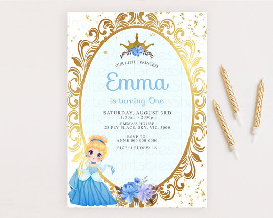 Editable Princess Birthday Invitation Castle Invitation Royal Birthday Fairy