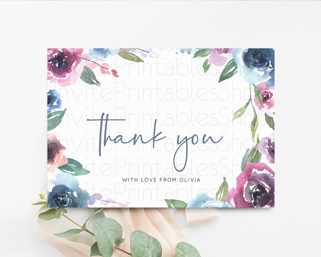 Thank You Card Guest Thank You Cards Details Notes Message Kids Birthday Baby Shower Flat Postcard