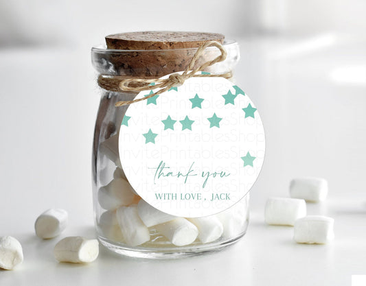 Editable Star Thank You Gift Tags Pastel Stars Thank You Tags Shooting Star