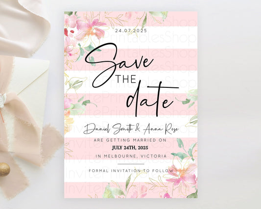 Wildflower Save The Date Template Secret Garden Save The Date Pastel Floral Garden Party Boho Flowers Birthday Baby Shower Wedding D10300