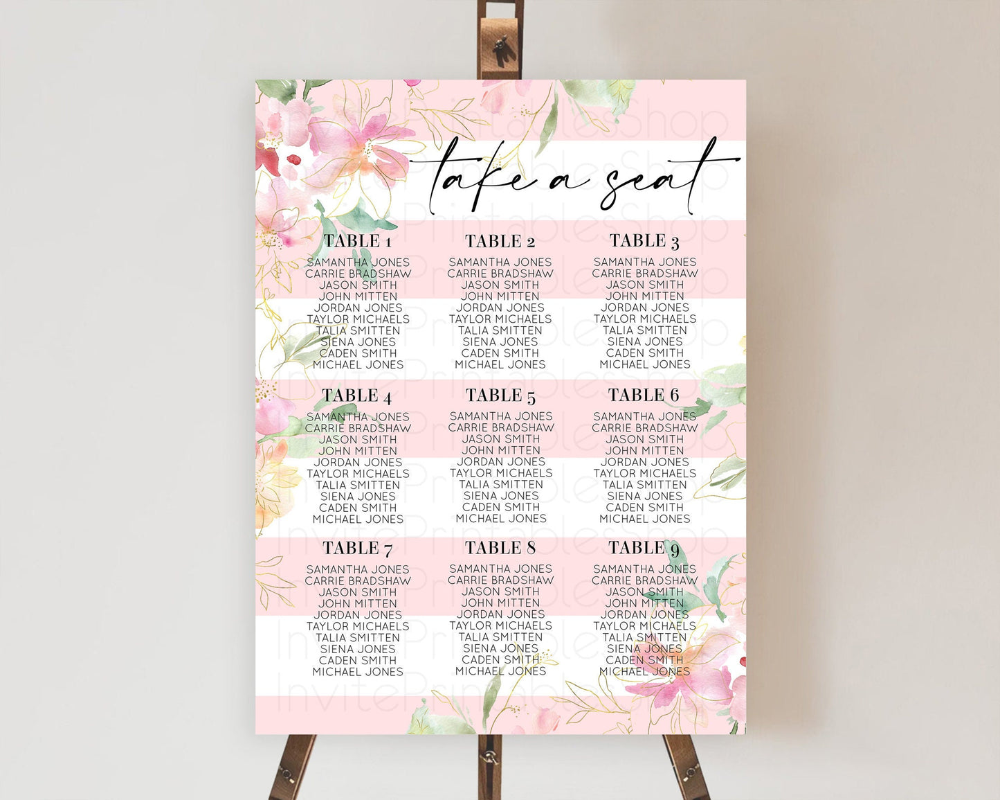 Secret Garden Seating Chart Wildflower Seating Chart Pastel Flowers Seating Chart Enchanted Garden Boho Floral Take A Seat Décor D10301