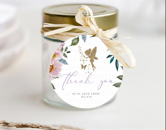 Editable Fairy Thank You Tags Fairy Thank You Gift Tags Enchanted Garden Pas