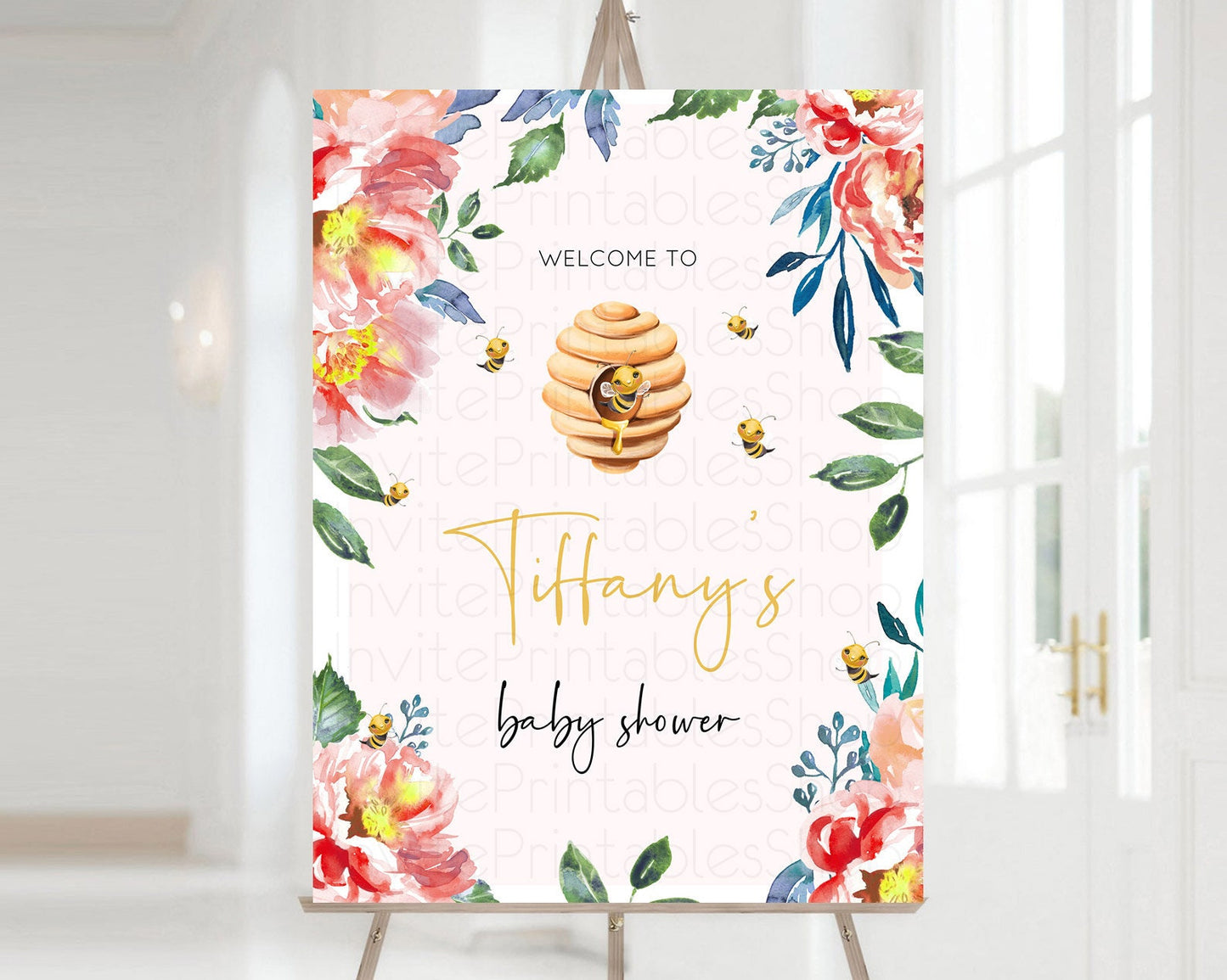 Editable Bee Baby Shower Welcome Sign Momma To Bee Baby Shower Welcome Board