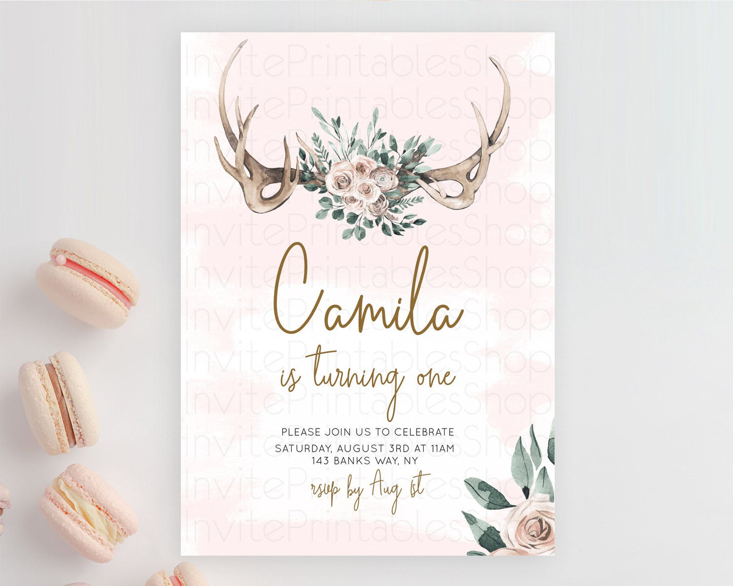 Secret Garden Invitation Wildflower Birthday Invitation Pastel Flowers Invite Enchanted Garden Boho Floral 3rd 2nd First Birthday D11000