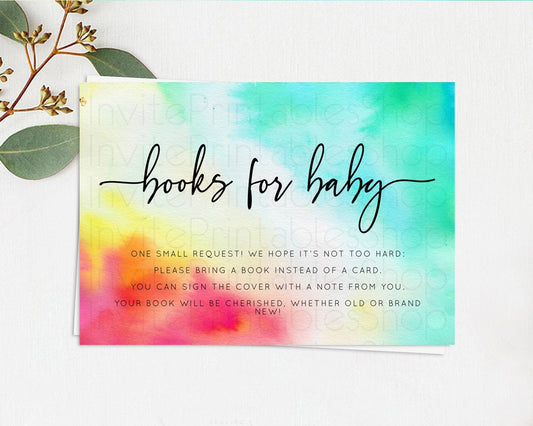Editable Tie Dye Books For Baby Card Rainbow Tie Dye Book Insert Pastel Rain